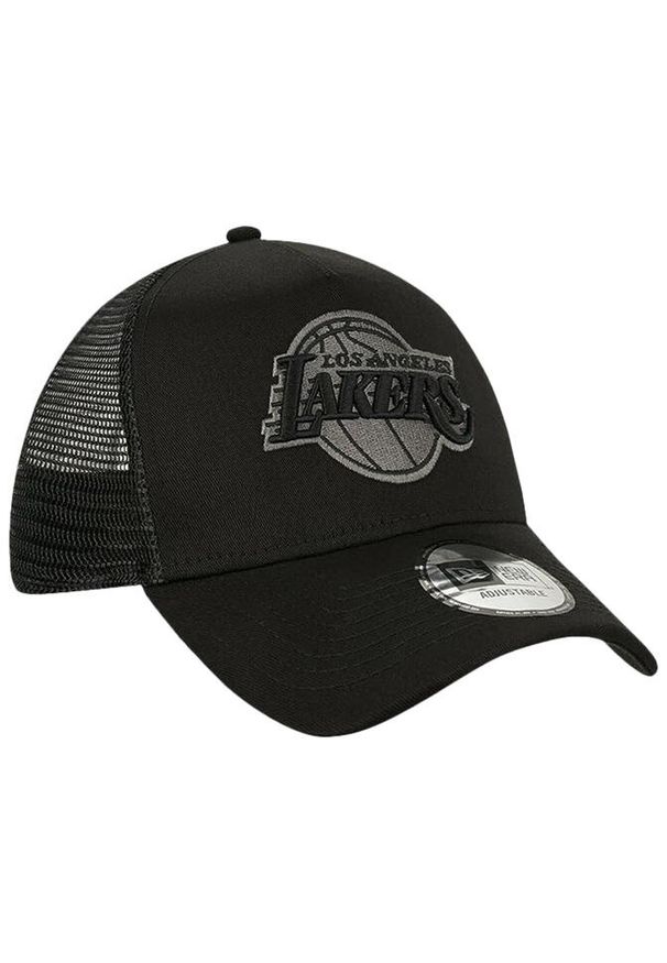New Era - czapka trucker nba Los Angeles Lakers. Kolor: czarny. Styl: sportowy