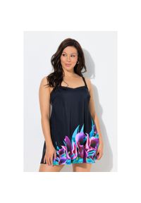 ULLA POPKEN - Damskie Sukienka kąpielowa kalia miękkie miseczki ramiączka z regulacją. Kolekcja: plus size. Kolor: czarny. Materiał: elastan, poliamid, materiał #1