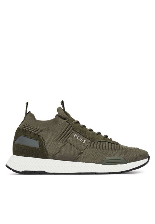 BOSS Sneakersy Titanium 50498245 Zielony. Kolor: zielony. Materiał: materiał