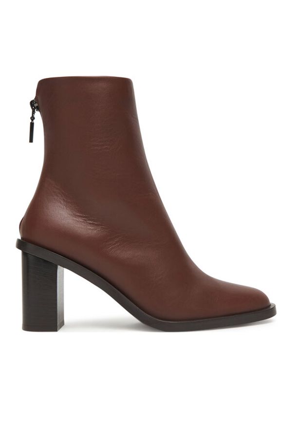 Max Mara Botki Midiboot80 25247960726 Brązowy. Kolor: brązowy. Materiał: skóra