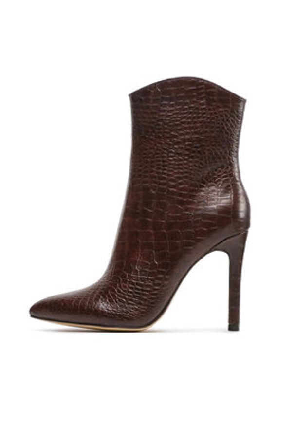 DeeZee Botki WYL2979-22 Brązowy. Kolor: brązowy. Materiał: skóra