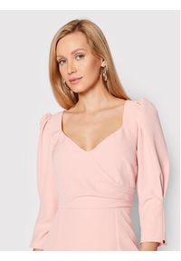 Nissa Sukienka koktajlowa RZ12906 Różowy Slim Fit. Kolor: różowy. Materiał: syntetyk. Styl: wizytowy #4