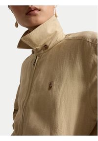 Polo Ralph Lauren Kurtka przejściowa 211938915008 Beżowy jasny Relaxed Fit. Typ kołnierza: polo. Kolor: beżowy. Materiał: len #5