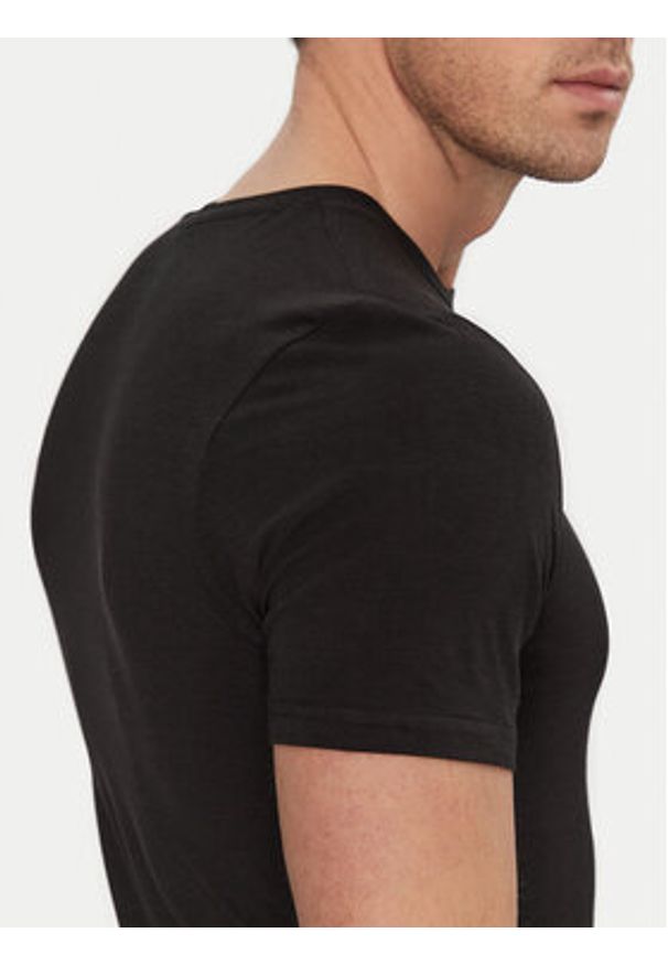 Resteröds Komplet 2 t-shirtów 27040 2 Czarny Slim Fit. Kolor: czarny. Materiał: bawełna