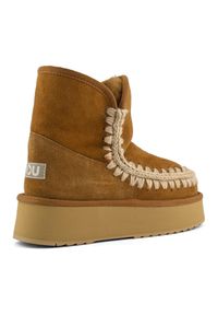 Mou - MOU Platform boot suede Śniegowce damskie. Okazja: na co dzień. Kolor: brązowy. Materiał: materiał, guma, wełna, zamsz. Szerokość cholewki: normalna. Sezon: zima. Obcas: na platformie. Styl: elegancki, klasyczny, casual #4
