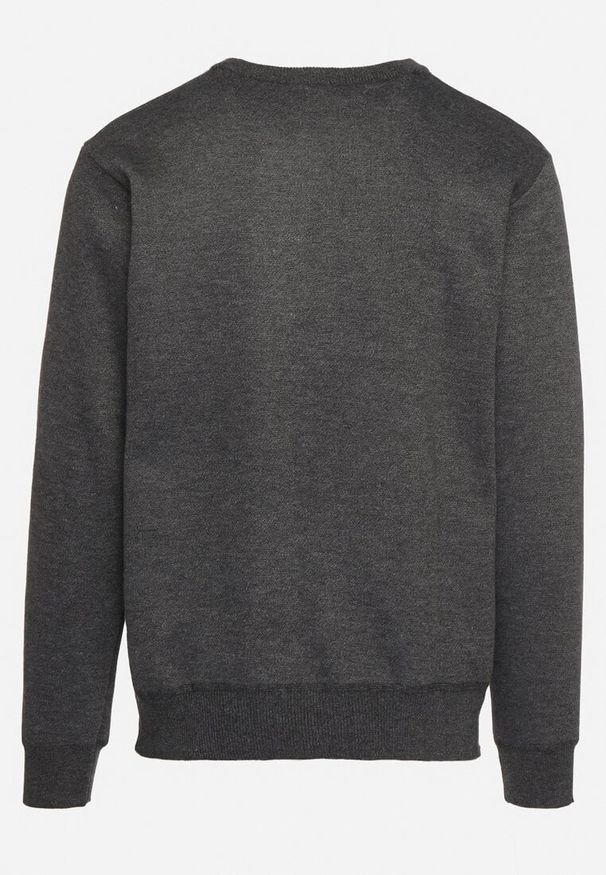 Born2be - Ciemnoszary Klasyczny Sweter z Wełną i Ściągaczami Nirisse. Okazja: na co dzień. Typ kołnierza: dekolt w serek. Kolor: szary. Materiał: wełna. Styl: klasyczny