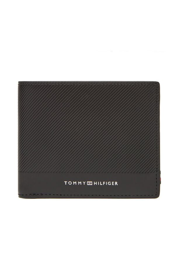 TOMMY HILFIGER - Tommy Hilfiger Duży Portfel Męski Th Foundation Mini Cc Wallet AM0AM13507 Czarny. Kolor: czarny. Materiał: skóra