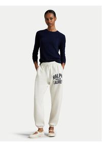 Polo Ralph Lauren Spodnie dresowe 211971758002 Biały Tapered Fit. Kolor: biały. Materiał: bawełna #3