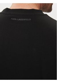 Karl Lagerfeld - KARL LAGERFELD T-Shirt 755082 542224 Czarny Regular Fit. Typ kołnierza: dekolt w karo. Kolor: czarny. Materiał: bawełna #5