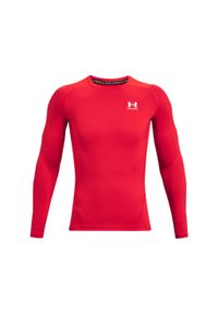 Under Armour - Koszulka męska termoaktywna UNDER ARMOUR HeatGear długi rękaw. Kolor: czerwony. Długość rękawa: długi rękaw. Długość: długie