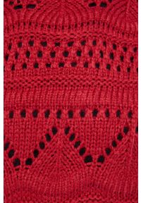 Pepe Jeans - Sweter Megan. Kolor: czerwony. Materiał: dzianina. Długość rękawa: długi rękaw. Długość: długie. Wzór: ze splotem #4
