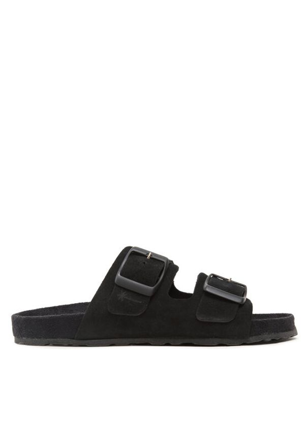 Manebi Klapki Traveler Nordic Sandals K 1.0 RT Czarny. Kolor: czarny. Materiał: zamsz, skóra