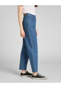 Lee - LEE PLEATED STELLA TAPER DAMSKIE SPODNIE JEANSOWE WASHED NOVA L30VOMQU