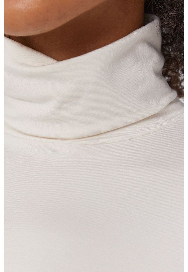 Lauren Ralph Lauren - Longsleeve. Okazja: na co dzień. Typ kołnierza: golf. Kolor: beżowy. Materiał: dzianina. Długość rękawa: długi rękaw. Styl: casual
