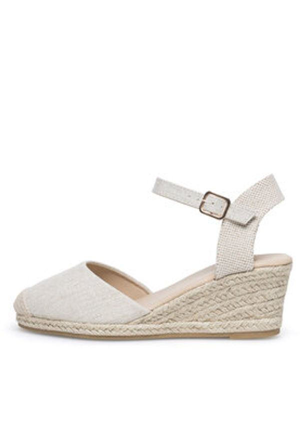Jenny Fairy Espadryle WYL2610-2 Beżowy. Kolor: beżowy. Materiał: materiał