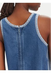 Adidas - adidas Sukienka jeansowa adicolor Denim 3-Stripes JD2580 Niebieski Slim Fit. Kolor: niebieski. Materiał: bawełna #5