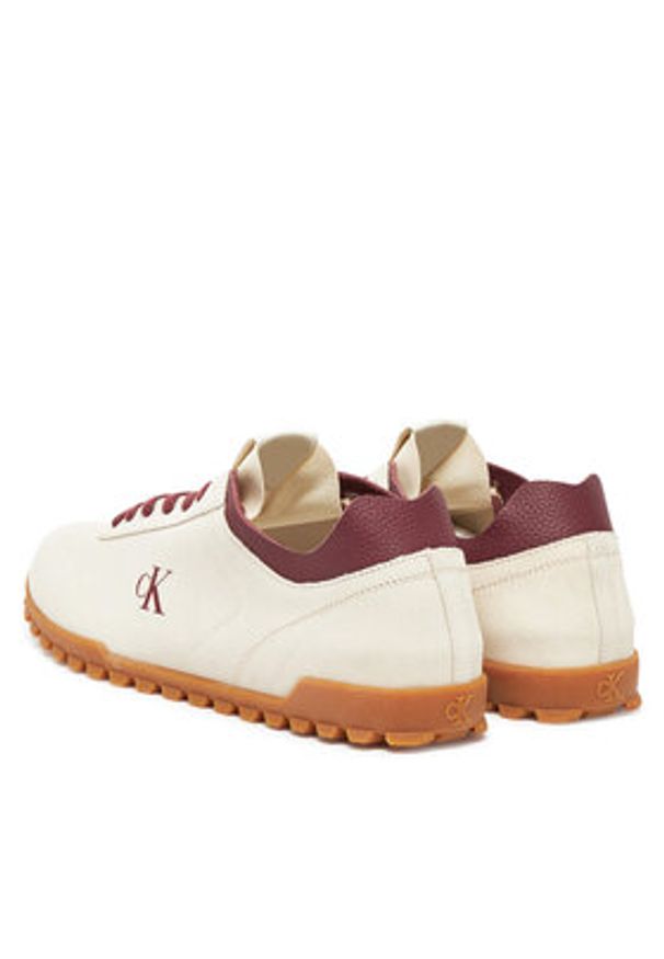 Calvin Klein Jeans Sneakersy Low Profile Runner Su YM0YM01288 Biały. Kolor: biały. Materiał: skóra