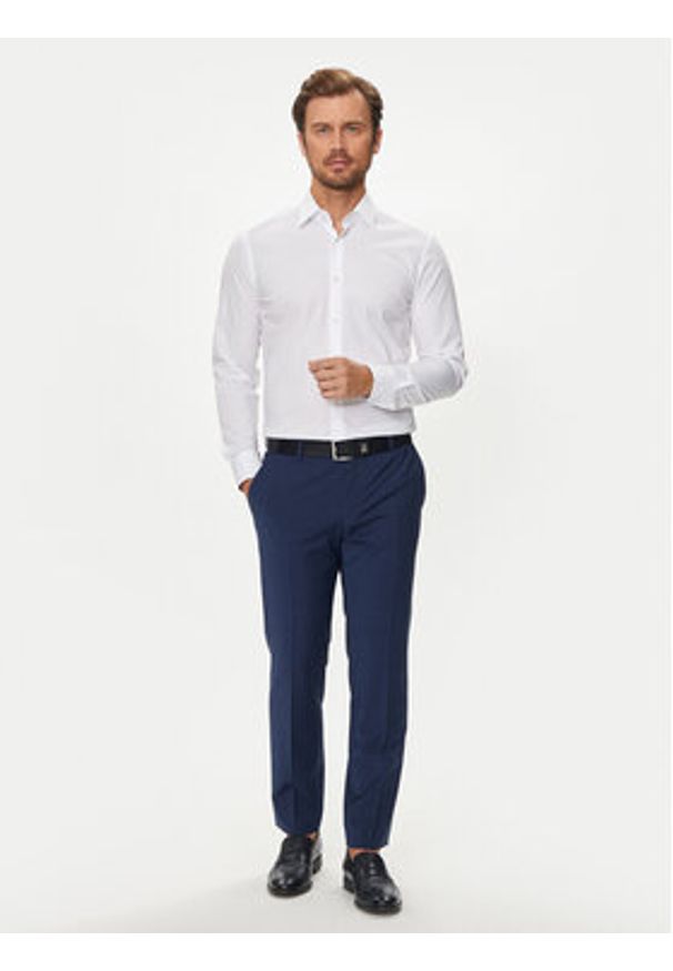 BOSS - Boss Koszula H-Hank 50519859 Biały Slim Fit. Kolor: biały. Materiał: bawełna