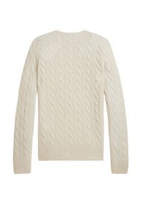 Polo Ralph Lauren Sweter 211971865001 Biały Slim Fit. Typ kołnierza: polo. Kolor: biały. Materiał: wełna