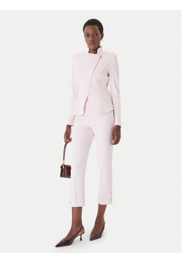 Rinascimento Marynarka CFC0127901003 Różowy Slim Fit. Kolor: różowy. Materiał: syntetyk