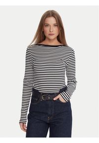 TOMMY HILFIGER - Tommy Hilfiger Bluzka WW0WW47309 Granatowy Slim Fit. Kolor: niebieski. Materiał: wiskoza #1