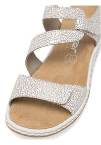 Rieker Sandały 659C7-81 Biały. Kolor: biały. Materiał: skóra, zamsz #2
