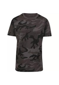 BUILD YOUR BRAND - Męska Koszulka Z Okrągłym Dekoltem Camo. Kolor: zielony, wielokolorowy, brązowy