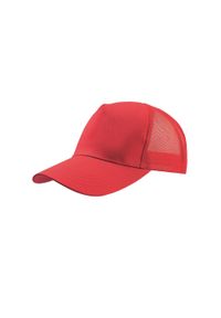 ATLANTIS - 5panelowa Czapka Trucker Rapper Cotton. Kolor: czerwony