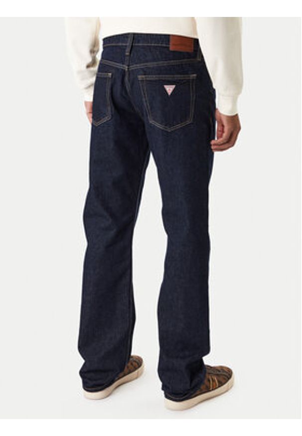 Guess Jeans Jeansy M4BA80 D5HS1 Granatowy Regular Fit. Kolor: niebieski
