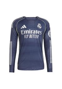 Adidas - Koszulka Real Madrid 25/26 Long Sleeve Away Authentic. Kolor: niebieski. Długość rękawa: długi rękaw. Sport: piłka nożna