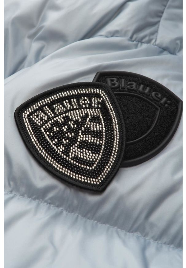 Blauer USA - BLAUER Błękitny damski płaszcz Lena Raincoat Long Jackets, Rozmiar XS. Kolor: niebieski. Materiał: puch, poliamid. Długość rękawa: długi rękaw. Długość: długie. Styl: elegancki