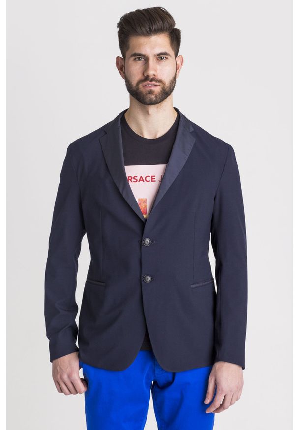 Dwustronna MARYNARKA Emporio Armani,. Wzór: gładki. Styl: klasyczny, elegancki, sportowy