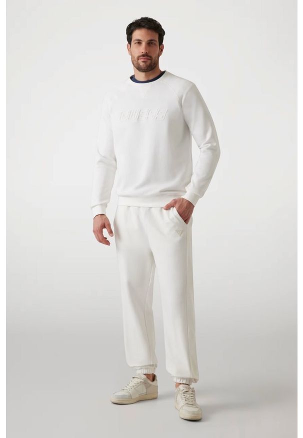 Guess - GUESS Biała męska bluza New Aldwin, Rozmiar XXL. Kolor: biały