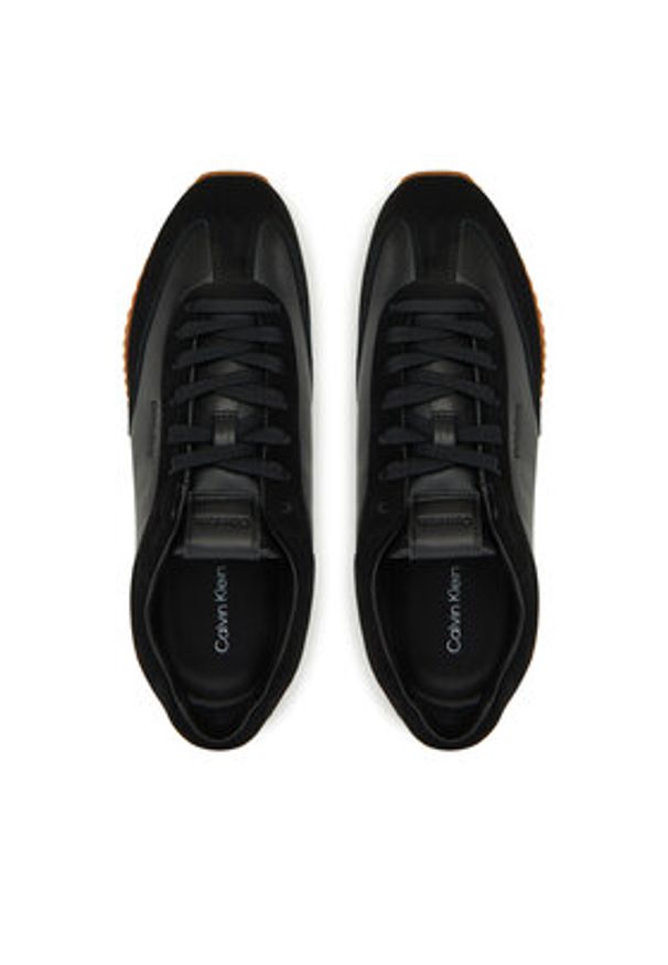 Calvin Klein Sneakersy HW0HW02286 Czarny. Kolor: czarny. Materiał: skóra