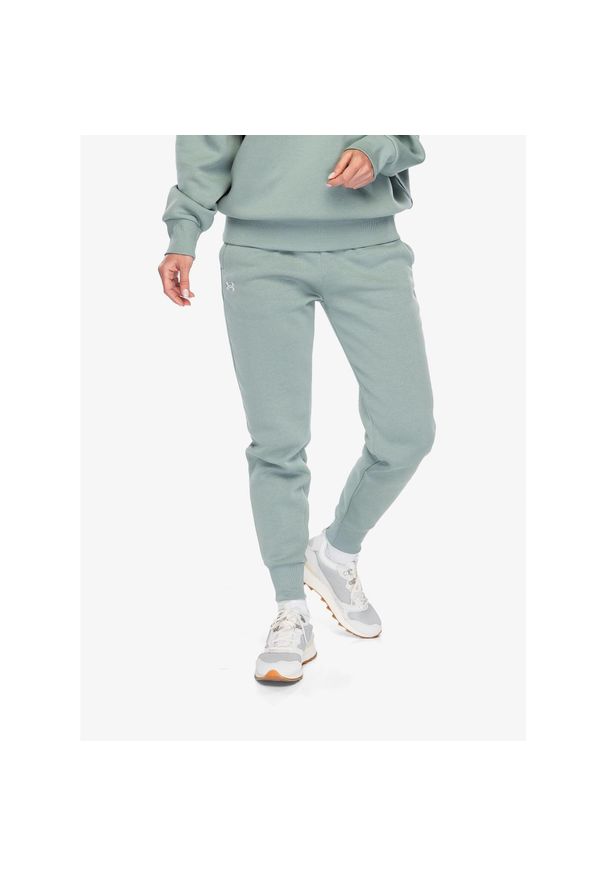 Spodnie damskie Under Armour Rival Fleece Joggers. Kolor: zielony. Sport: turystyka piesza