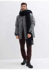 bonprix - Parka funkcyjna outdoorowa z polarem barankiem. Kolor: szary. Materiał: polar