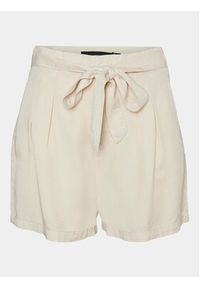 Vero Moda Szorty materiałowe Mia 10209543 Beżowy Slim Fit. Kolor: beżowy. Materiał: lyocell #7