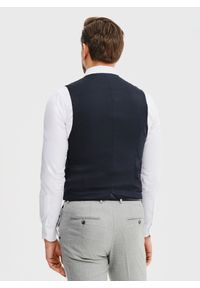Pako Lorente - PAKO LORENTE – Granatowa dwurzędowa kamizelka męska. Okazja: na studniówkę. Kolor: niebieski, czarny. Materiał: poliester, elastan, wiskoza. Styl: elegancki, młodzieżowy #6