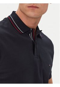 TOMMY HILFIGER - Tommy Hilfiger Polo Placket Interest MW0MW38459 Granatowy Regular Fit. Typ kołnierza: polo. Kolor: niebieski. Materiał: bawełna #5