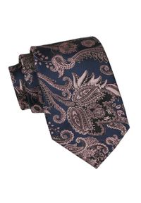 Alties - Klasyczny Męski Krawat - ALTIES - Orientalny Wzór. Kolor: niebieski, różowy, wielokolorowy. Materiał: tkanina. Styl: klasyczny