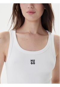 Hugo Top Datamia 50514489 Biały Slim Fit. Kolor: biały. Materiał: bawełna #3