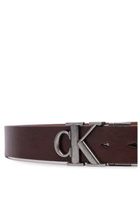 Calvin Klein Pasek Ck Buckle Tumbled 35Mm Adj/Rev LV04D7049G Brązowy. Kolor: brązowy. Materiał: skóra #3