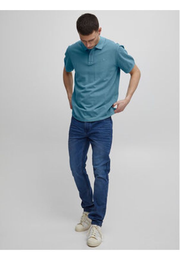 Blend Polo 20715297 Niebieski Regular Fit. Typ kołnierza: polo. Kolor: niebieski. Materiał: bawełna