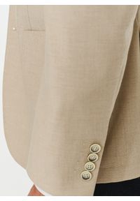 Pako Lorente - PAKO LORENTE – Beżowa marynarka męska bez podszewki. Okazja: na co dzień. Kolor: beżowy. Materiał: jeans. Wzór: gładki. Sezon: wiosna. Styl: casual #10