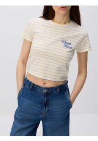 Reserved - T-shirt w paski - wielobarwny. Materiał: bawełna, dzianina. Wzór: paski
