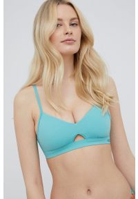 Roxy biustonosz kąpielowy kolor turkusowy lekko usztywniona miseczka. Kolor: turkusowy. Materiał: włókno, materiał #1