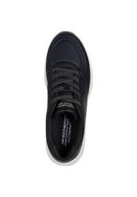 skechers - Adidasy Skechers Bobs Arch Comfort B, Kobiety. Kolor: czarny. Materiał: materiał, syntetyk