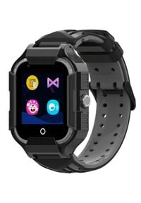 GARETT - Smartwatch Garett Kids Neon 4G czarny. Rodzaj zegarka: smartwatch. Kolor: czarny. Materiał: guma #1