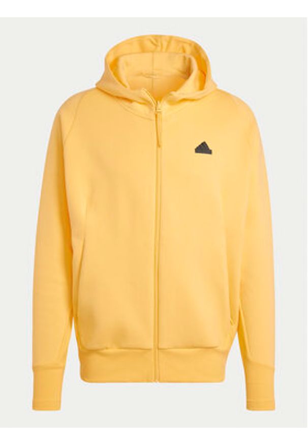 Adidas - adidas Bluza Z.N.E. Premium IR5237 Żółty Loose Fit. Kolor: żółty. Materiał: bawełna, syntetyk
