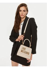 Love Moschino - LOVE MOSCHINO Torebka JC4024PP1LKD0110 Beżowy. Kolor: beżowy. Materiał: skórzane